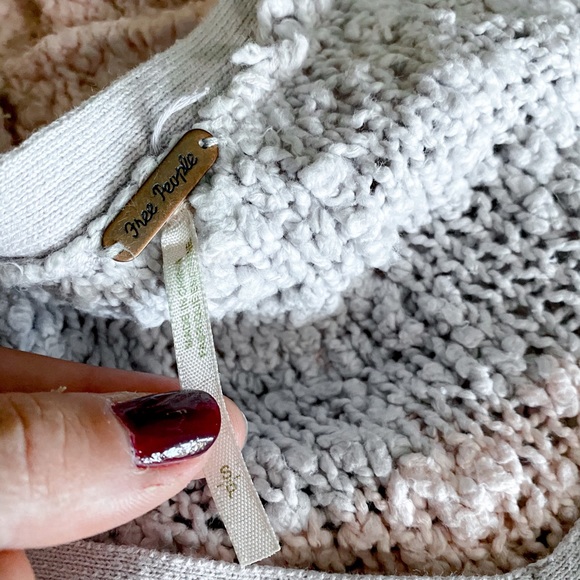 Free People Songbird Sweater in Pink & Gray - Picture 5 of 5